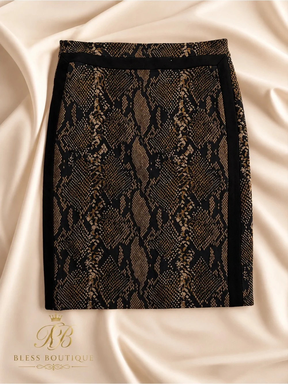Diane von Furstenberg Snake Print Pencil Skirt | Size 4 | Stretch Designer Caree